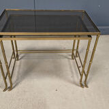 Brass faux bamboo nesting tables, 1960s