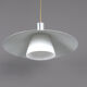 Danish design metal hanging lamp with milk glass, 1980s