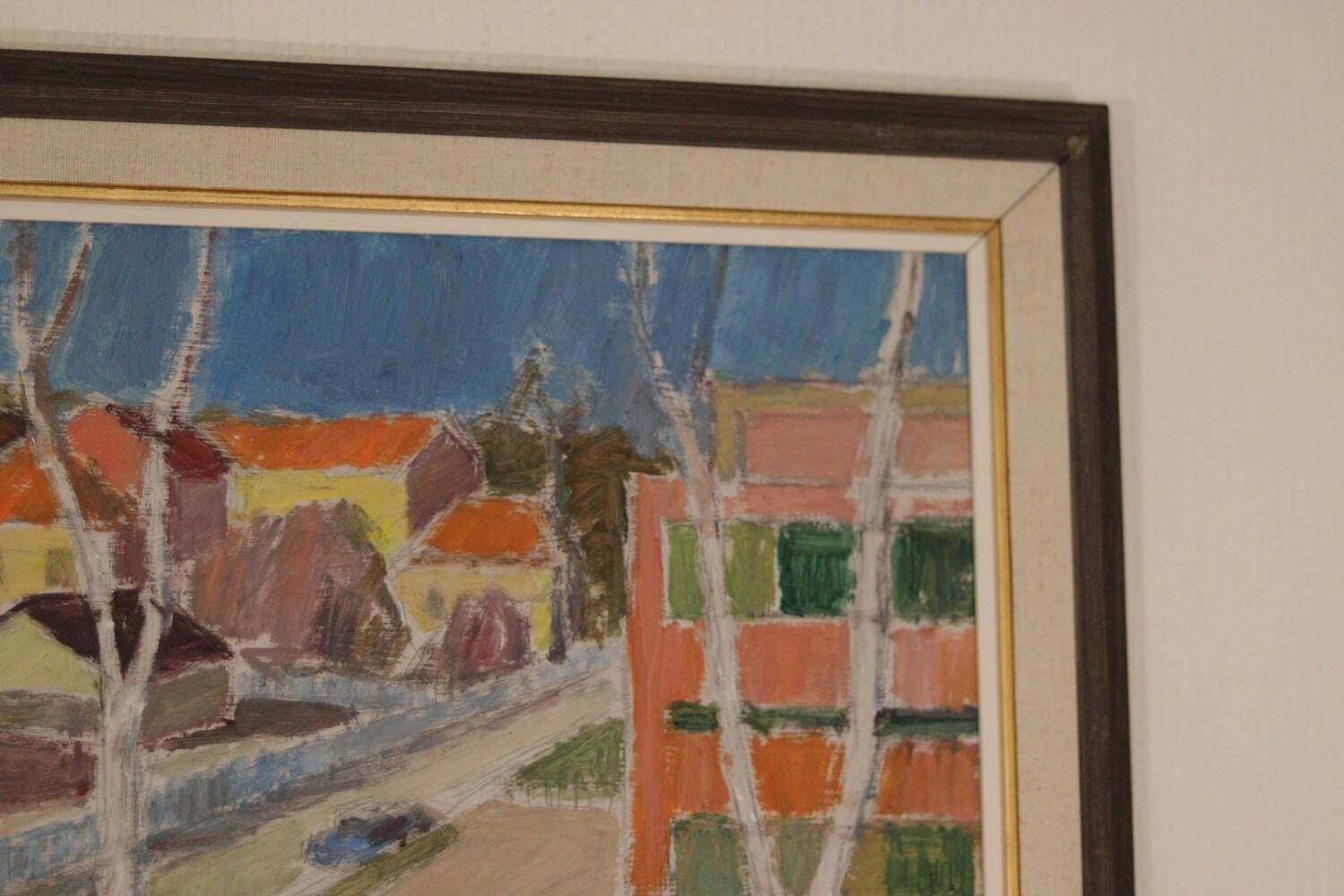 Swedish Oil on Panel – “Street Jämtland” by John Hedman (1913–1994)