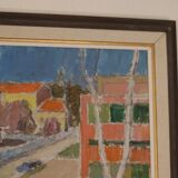 Swedish Oil on Panel – “Street Jämtland” by John Hedman (1913–1994)