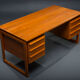 Mid-Century Teak Freestanding Desk from GV Møbler, 1970s