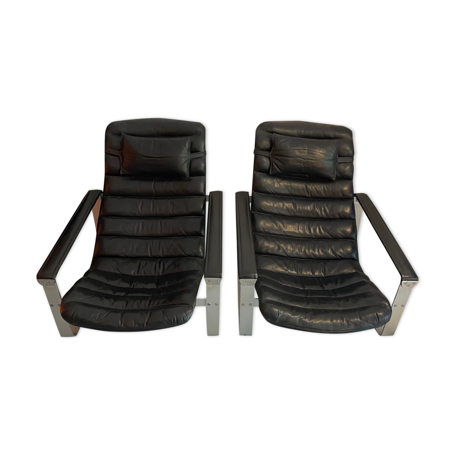 Paire de fauteuils « Pulkka » par Ilmari Lappalainen