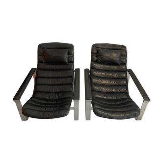Pair of chairs "Pulkka" by Ilmari Lappalainen