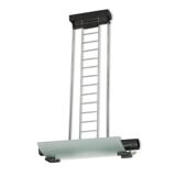 Metal and frosted glass suspension