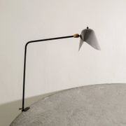 Black French Mid Century Agrafée Desk Clip Lamp by Serge Mouille, 1950s