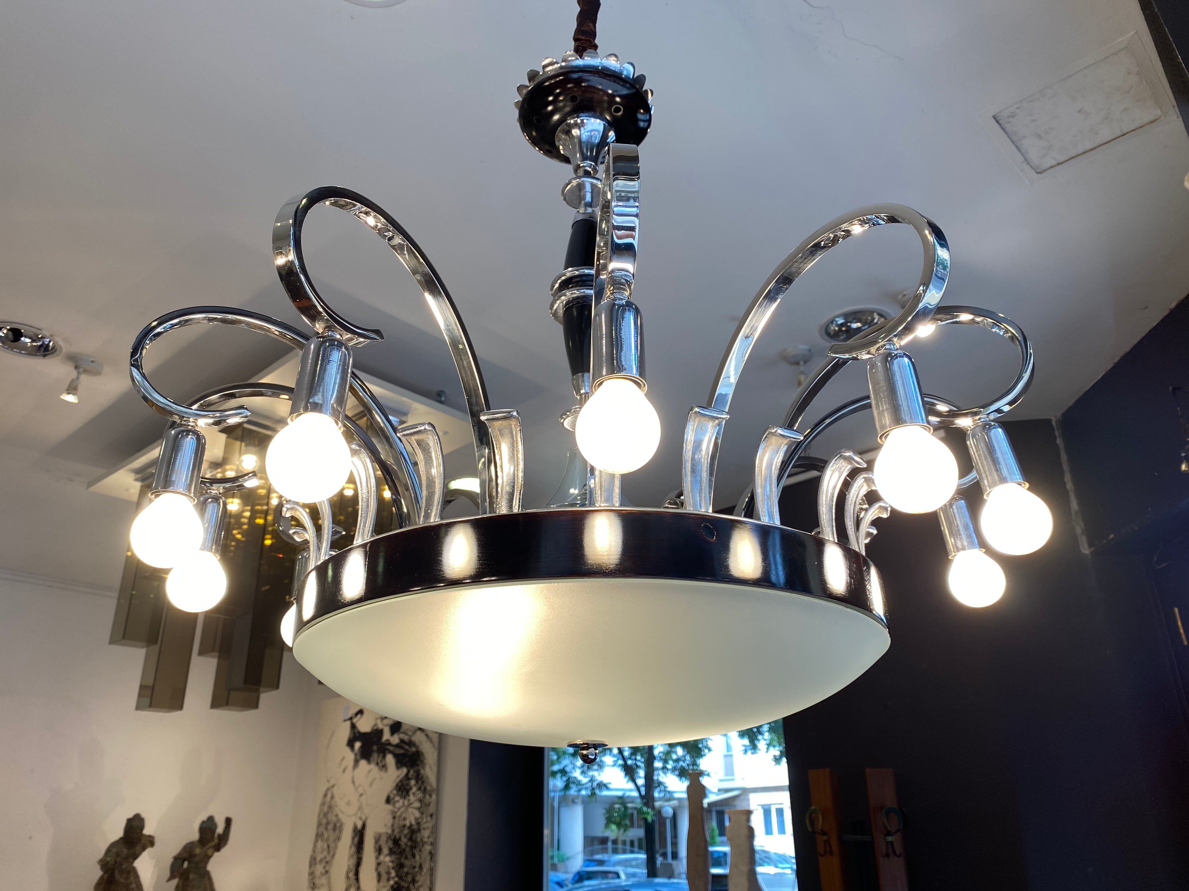 Pair of Art Deco Chandeliers