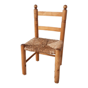 Chaise enfant vintage en bois et