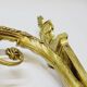2 19th Century Gilt Bronze Wall Sconces with Molded Glass Globes in the Shape of