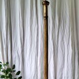 Golden wood floor lamp