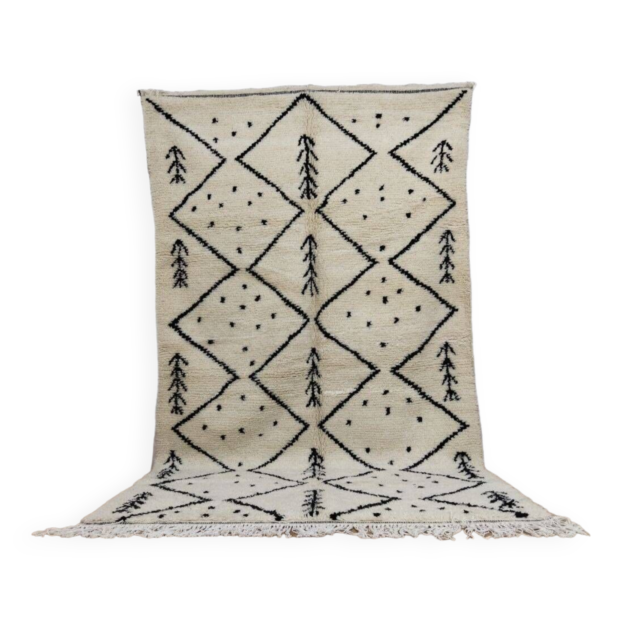 Handmade wool Berber rug 155 x 150 cm