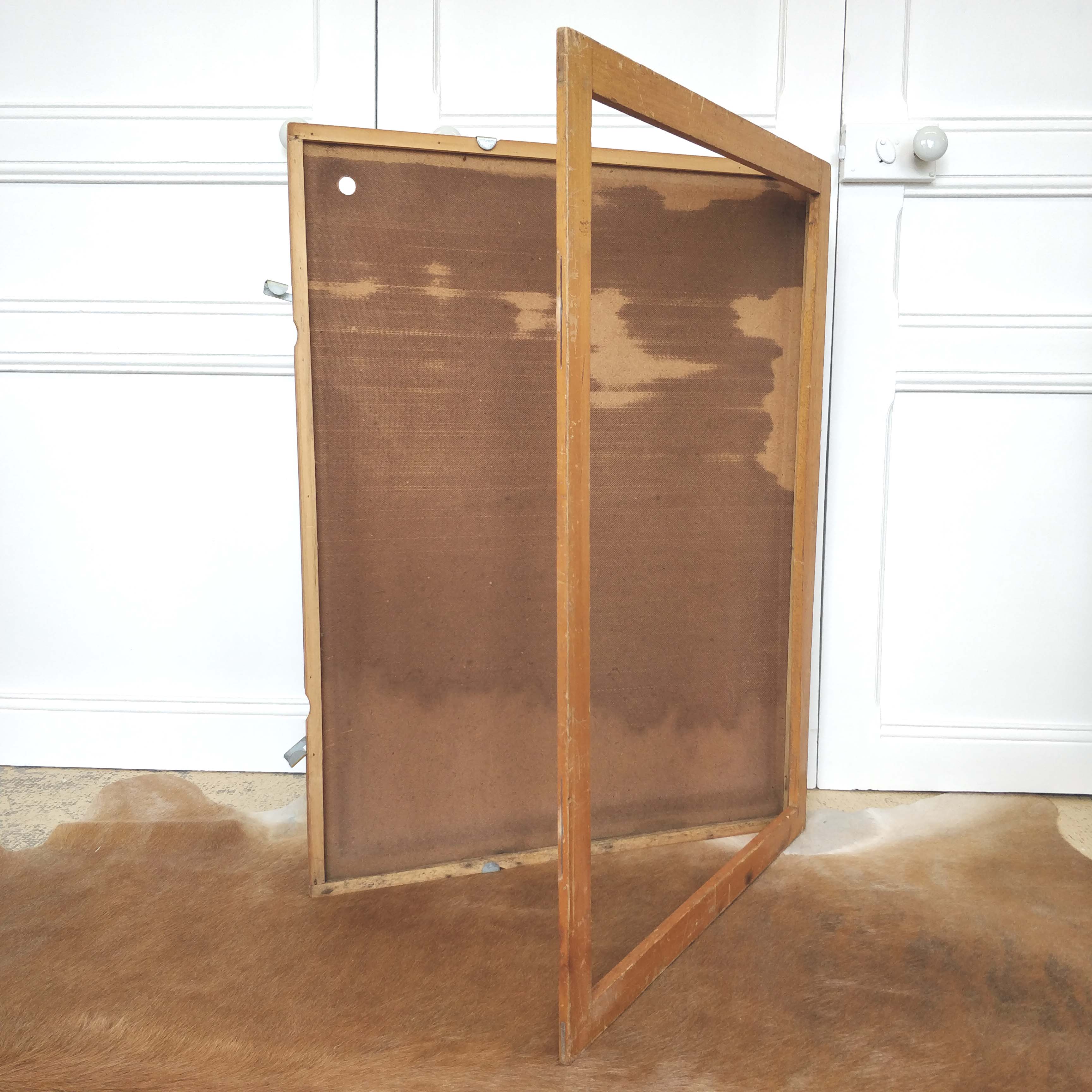 School map and wooden frame MDI Human body