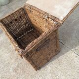 Large wicker rattan trunk 1900