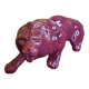 French Art Deco red glazed Ceramic Statue Of A Lion, 1930s