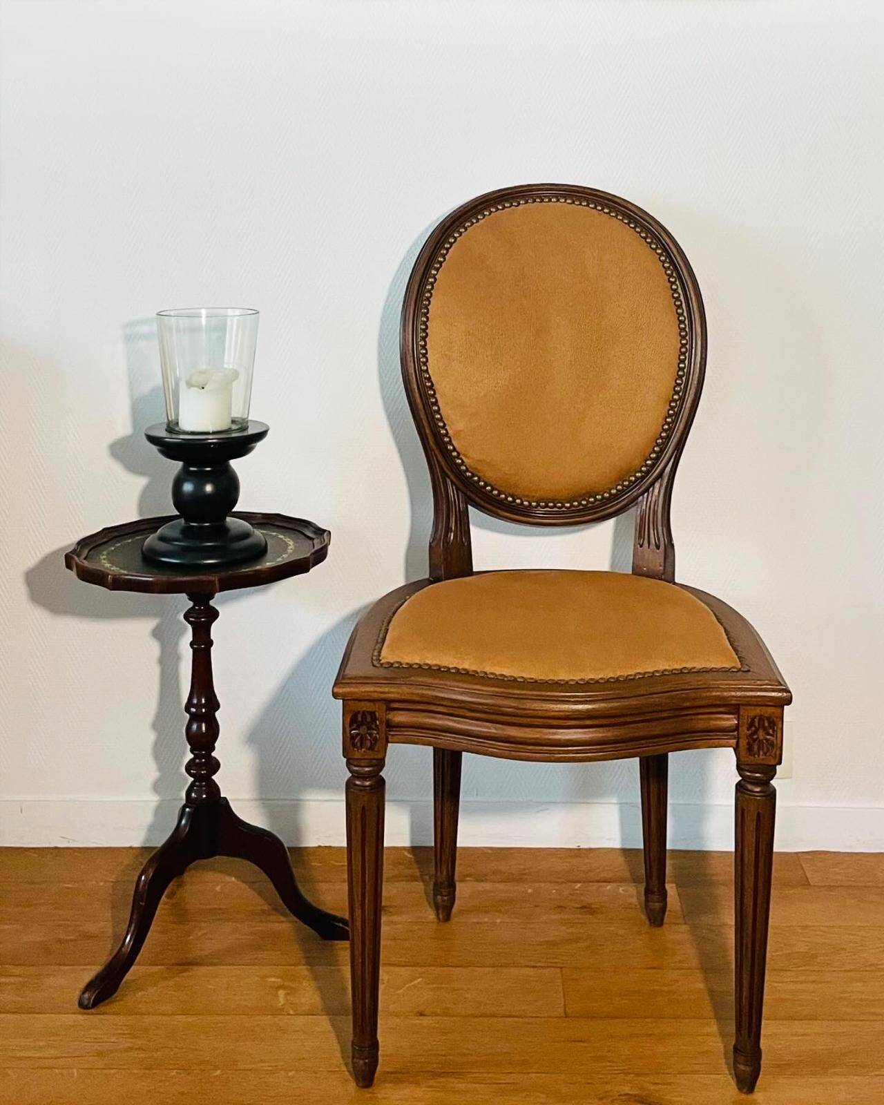 Chaise médaillon style Louis XVI