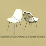 Pair of DKX 1 Wire Chairs by Charles & Ray Eames, Herman Miller, 1952