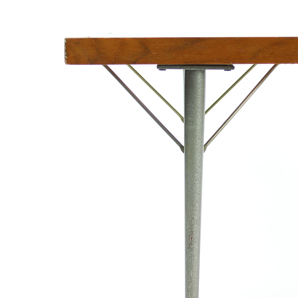 Coffee table in mahagony and metal, Czechoslovakia 1970