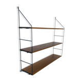 Etagère string, teck et métal, années 60