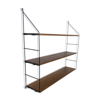 Etagère string, teck et métal, années 60
