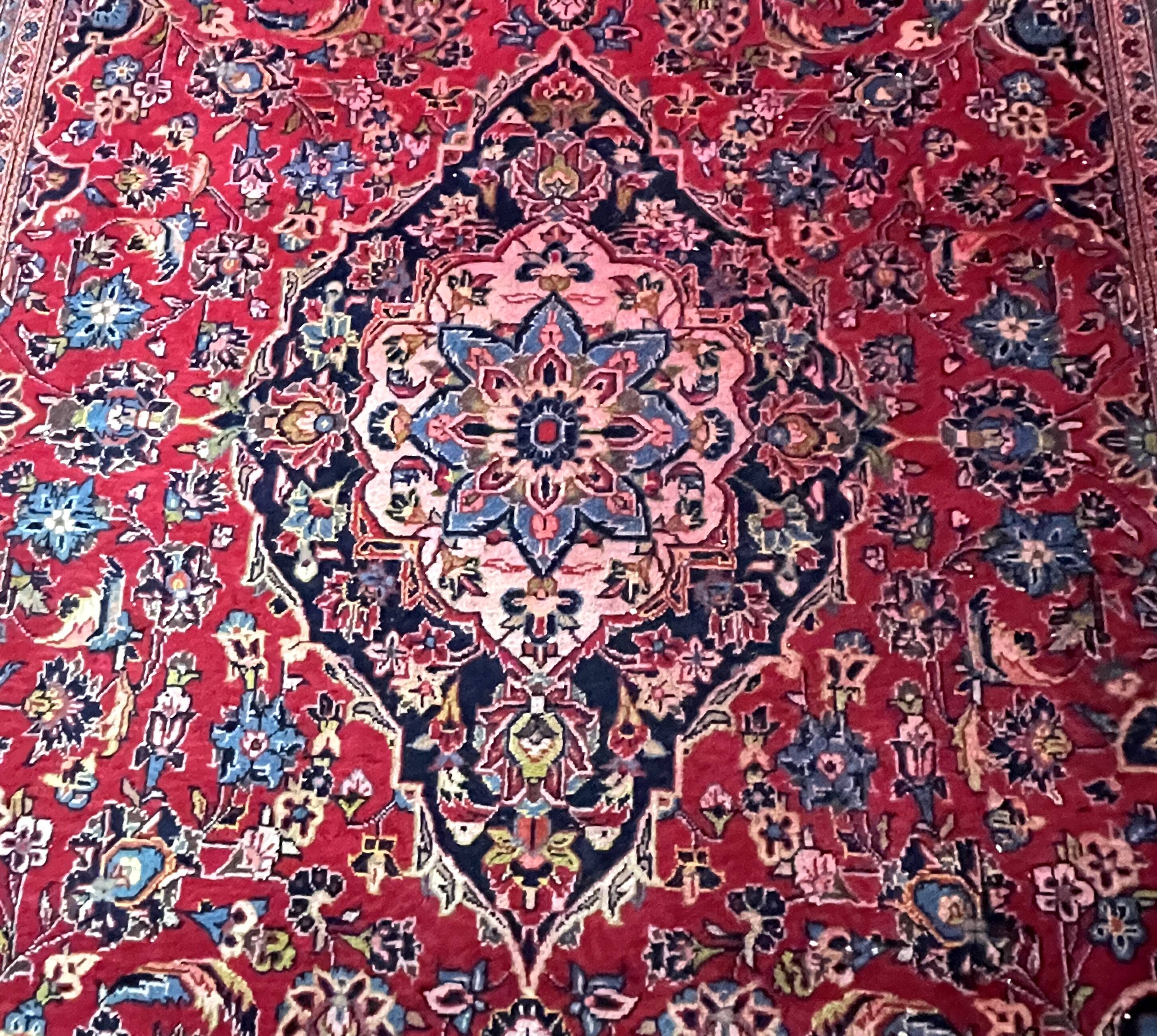 Tapis persan d'orient Iran KASHAN : 1.95 x 320 Mètres