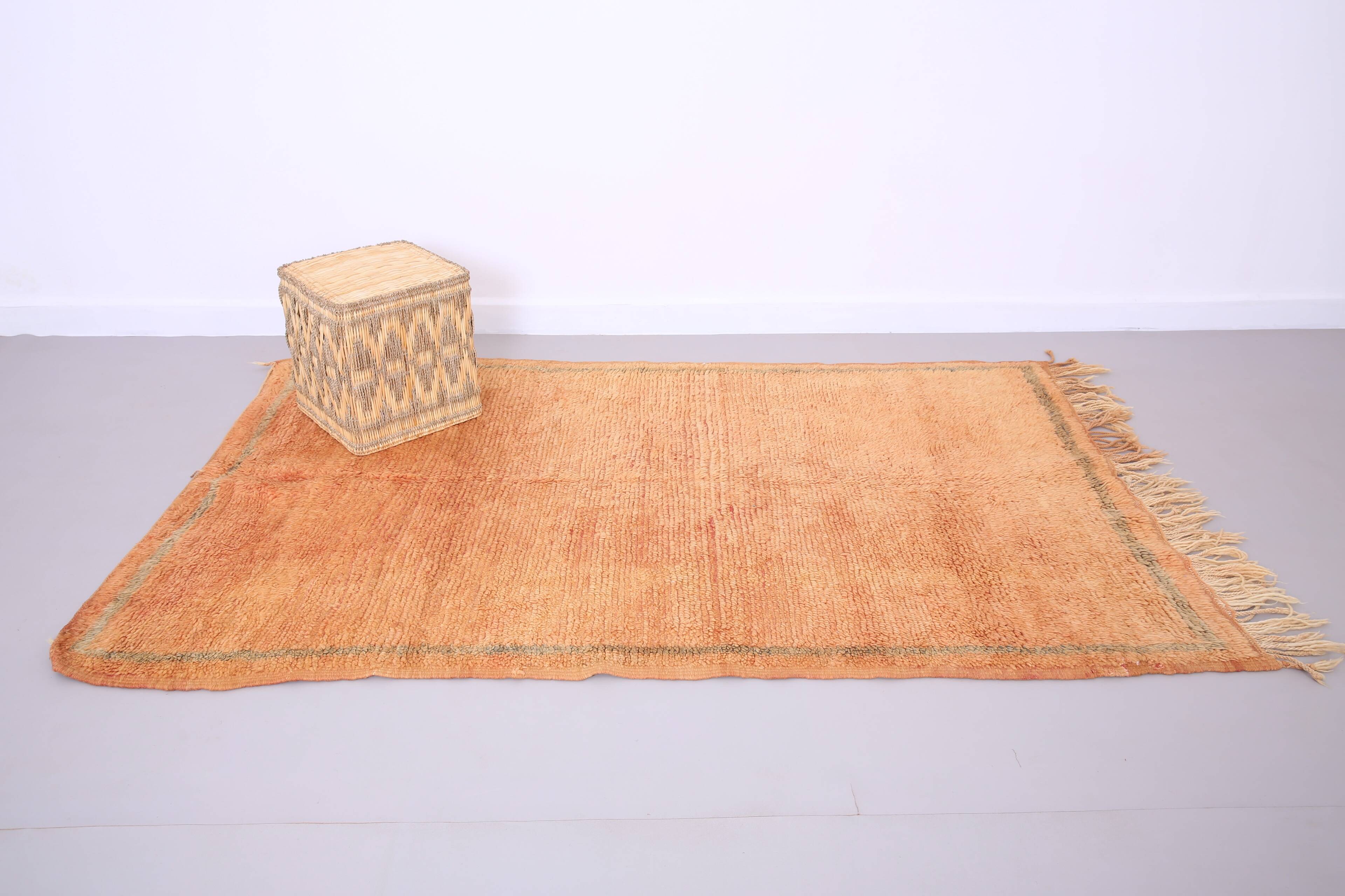Peach Vintage Moroccan Rug 144 x 226 cm -