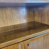 Art Decò sideboard in walnut stained beech open space design