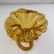 Amber-colored blown glass soliflore