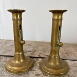 pair of brass candlesticks - Sweden late 19th century