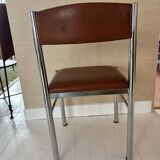 Chrome and leather chair