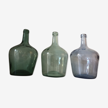 Demijohn  trio / vintage bottle