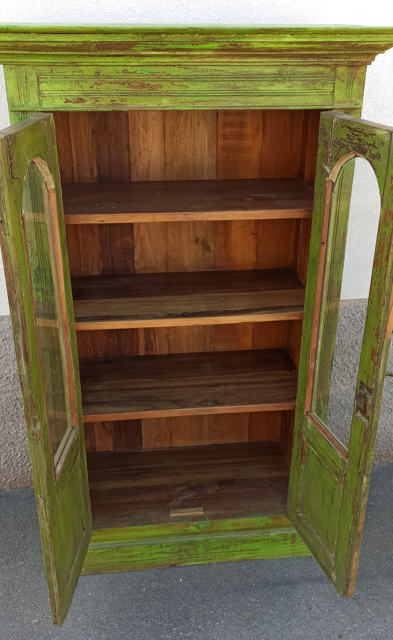 Wooden glass cabinet