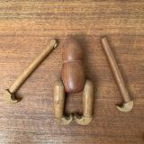 Danish mid-century wooden monkeys, set of 3