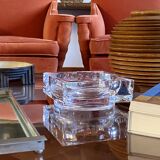 Monumental molded crystal ashtray, Sevres France 1970s