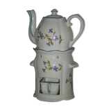 Porcelain tisaniere decor barbeau creation louis lourioux