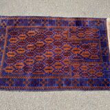Persian wool rug in burgundy blue 130x85