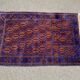 Persian wool rug in burgundy blue 130x85