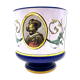 Old pot cover decorated with old man faience of Choisy Le Roy