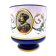 Old pot cover decorated with old man faience of Choisy Le Roy