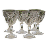 Lot de 6 verres à apéritif en cristal d'ARQUES. Modèle ORSAY.