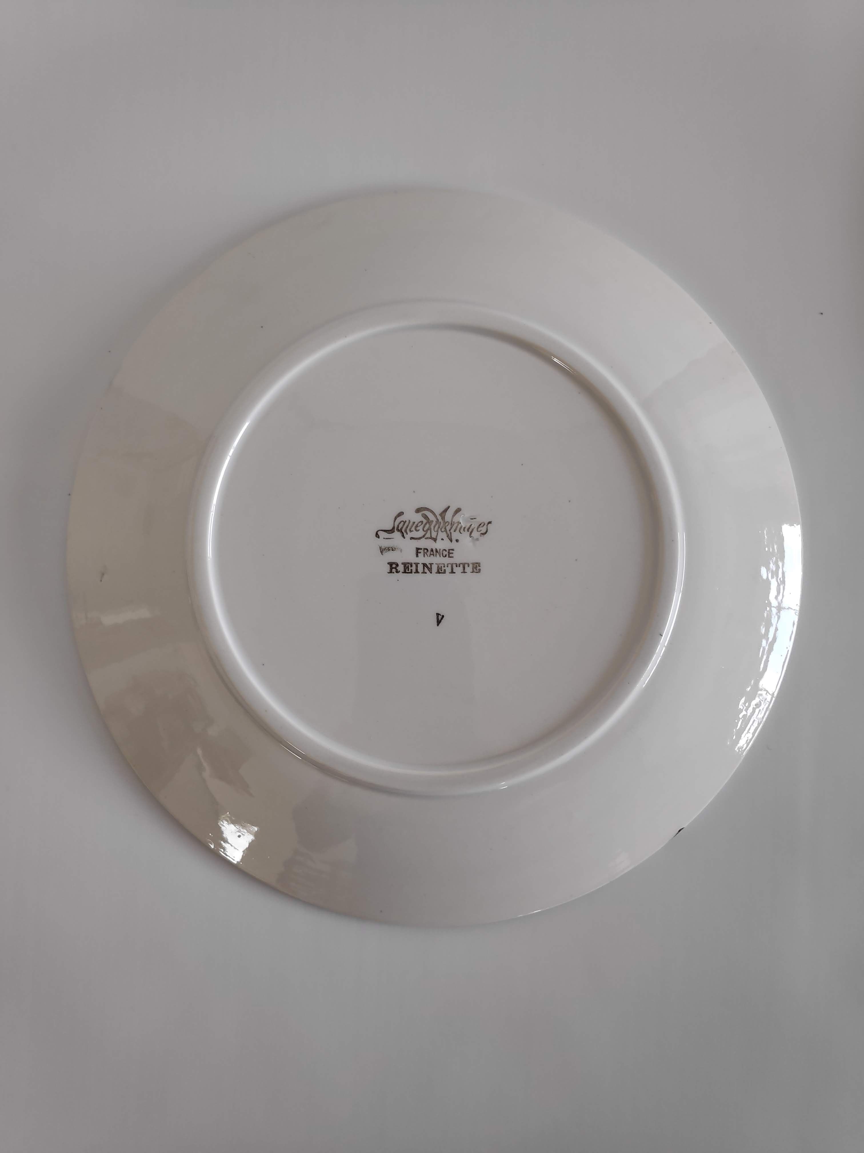 6 plates vintage Sarreguemines 60s - decor reinette