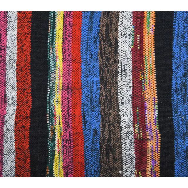 Vintage Turkish Hand-Knotted Wool Cotton Red Kilim Runner Rug 107x336
