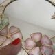 Vintage mirror in real mother-of-pearl and brass