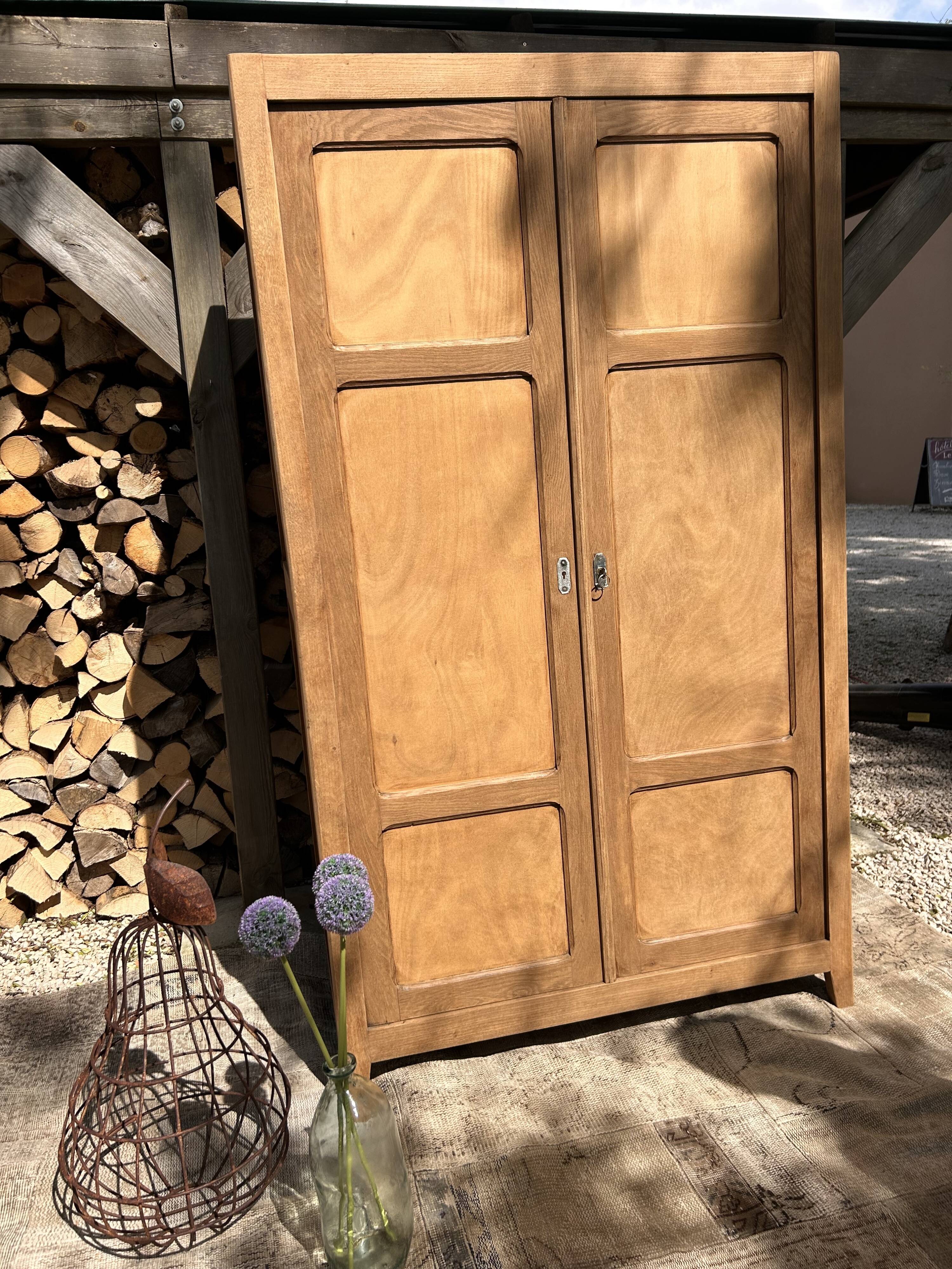 Parisian-style wardrobe, renovated wood
