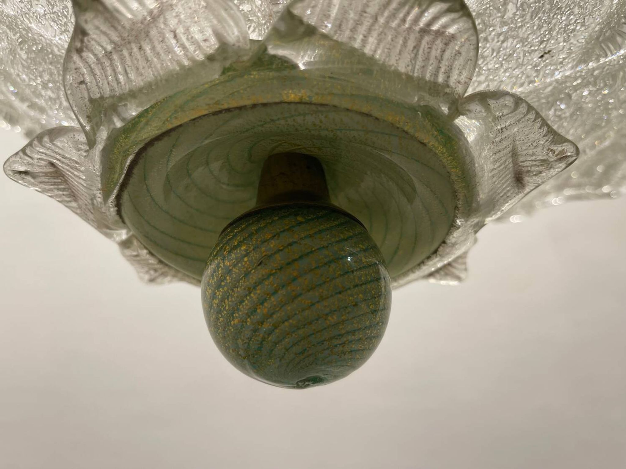 Suspension vintage en verre de Murano 1950
