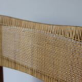 Fauteuil scandinave en teck et rotin, 1960