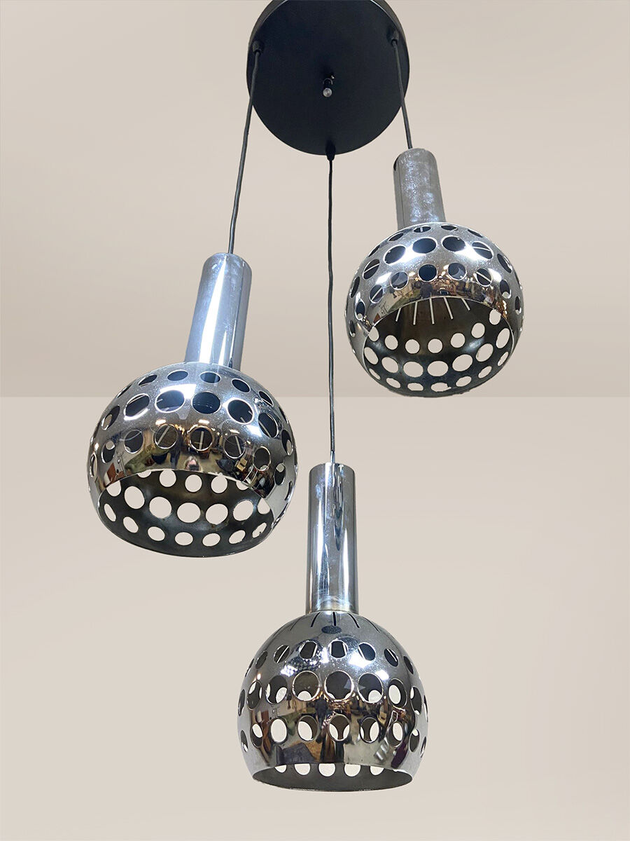 Vintage Symphonie cascade pendant lamp Euroline Belgium 1970s