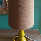 Vintage ceramic lamp with lampshade, var pottery