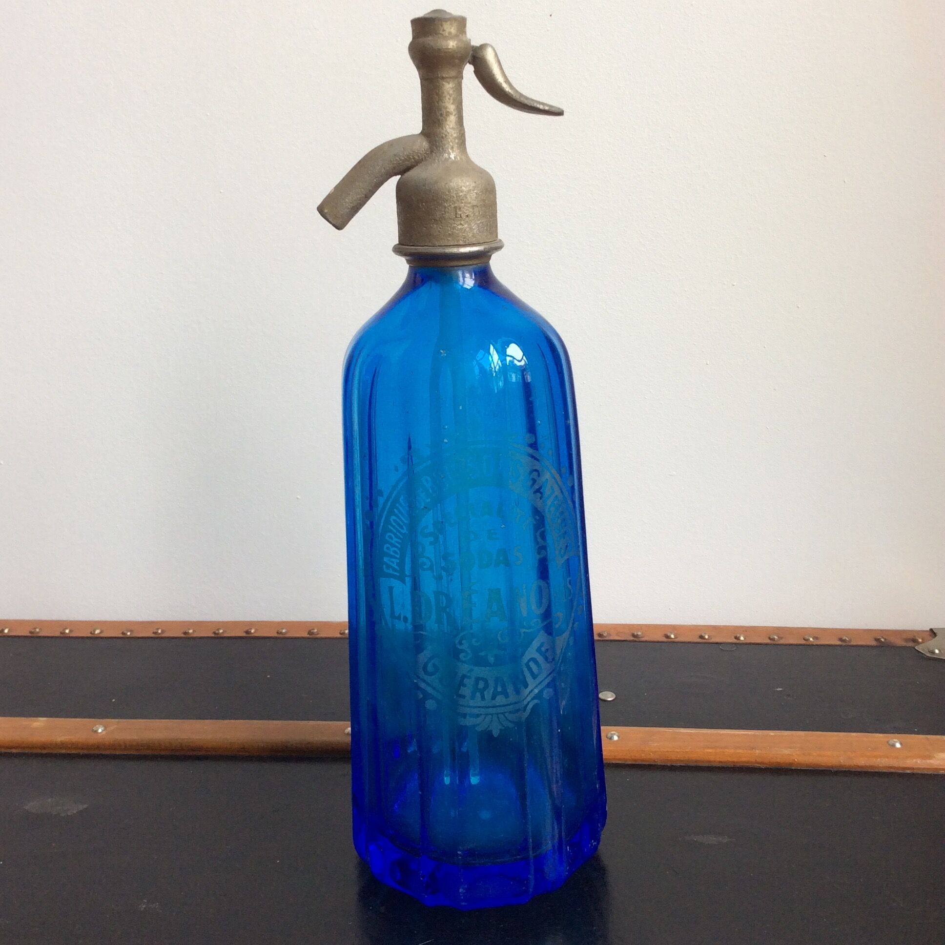 Ancien Siphon Bleu Biere Eau Gazeuse Seltz Bistrot Bar Selency