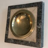 Neoclassical style pocket empty in faux-marble and brass. french work. around 1970