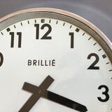 Functional industrial clock brillie polished alu 24 cm station pendulum 1960