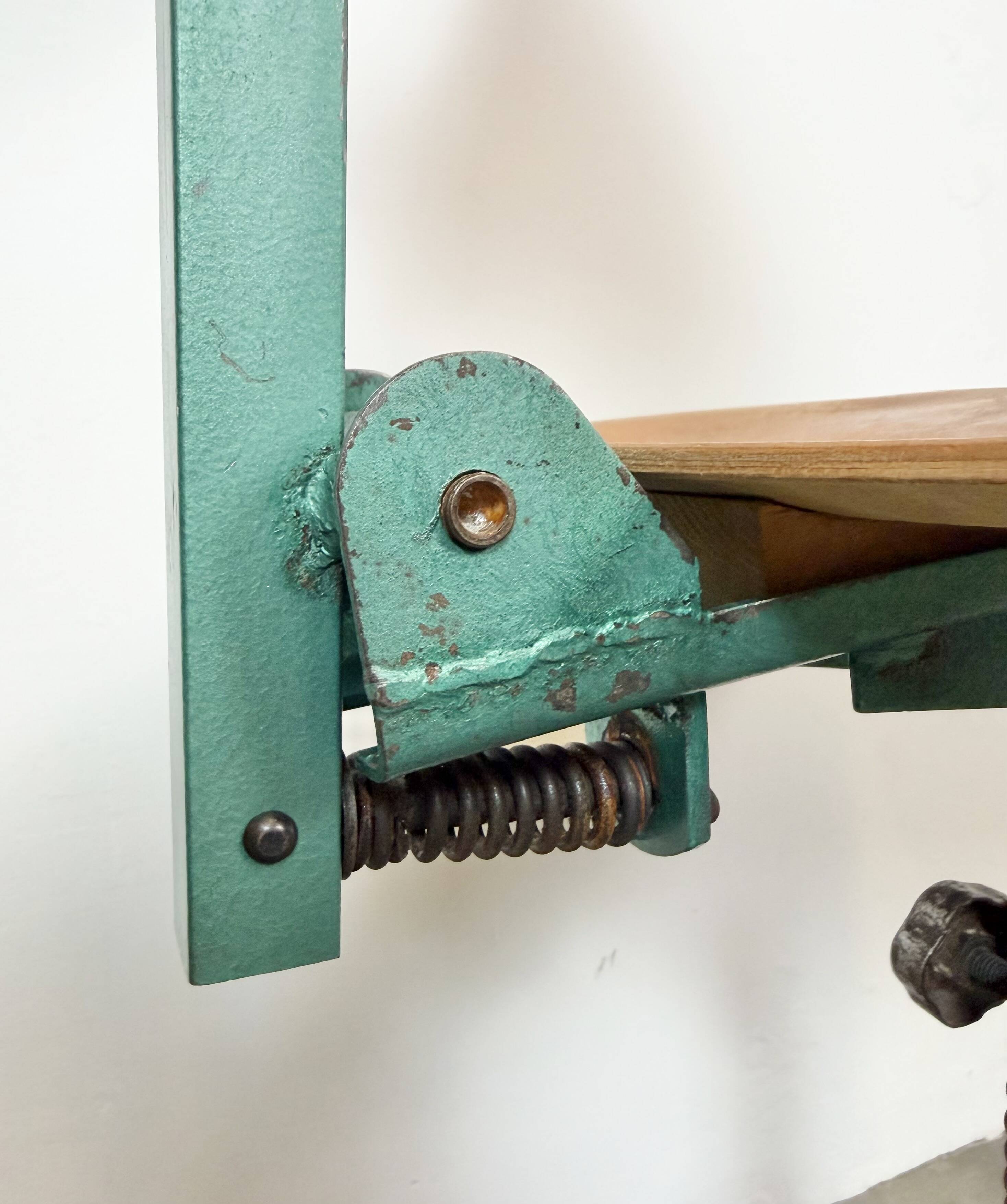 Dark Green Industrial Workshop Chair, 1950s